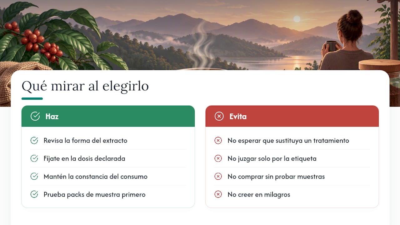 Lo que de verdad importa al elegir tu café con reishi — overview diagram