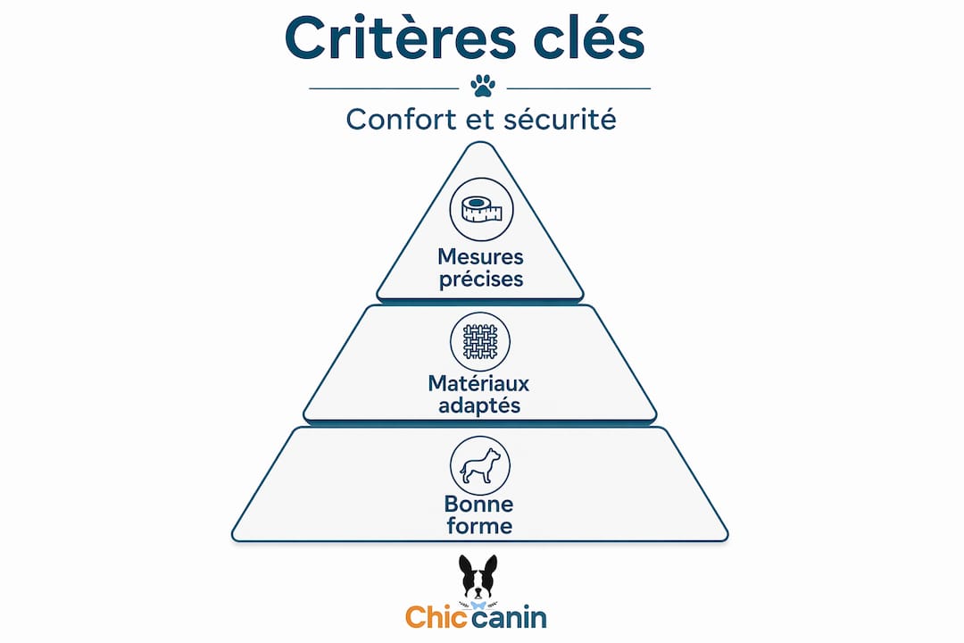 Pyramide des critères pour choisir un harnais confortable : l’infographie indispensable