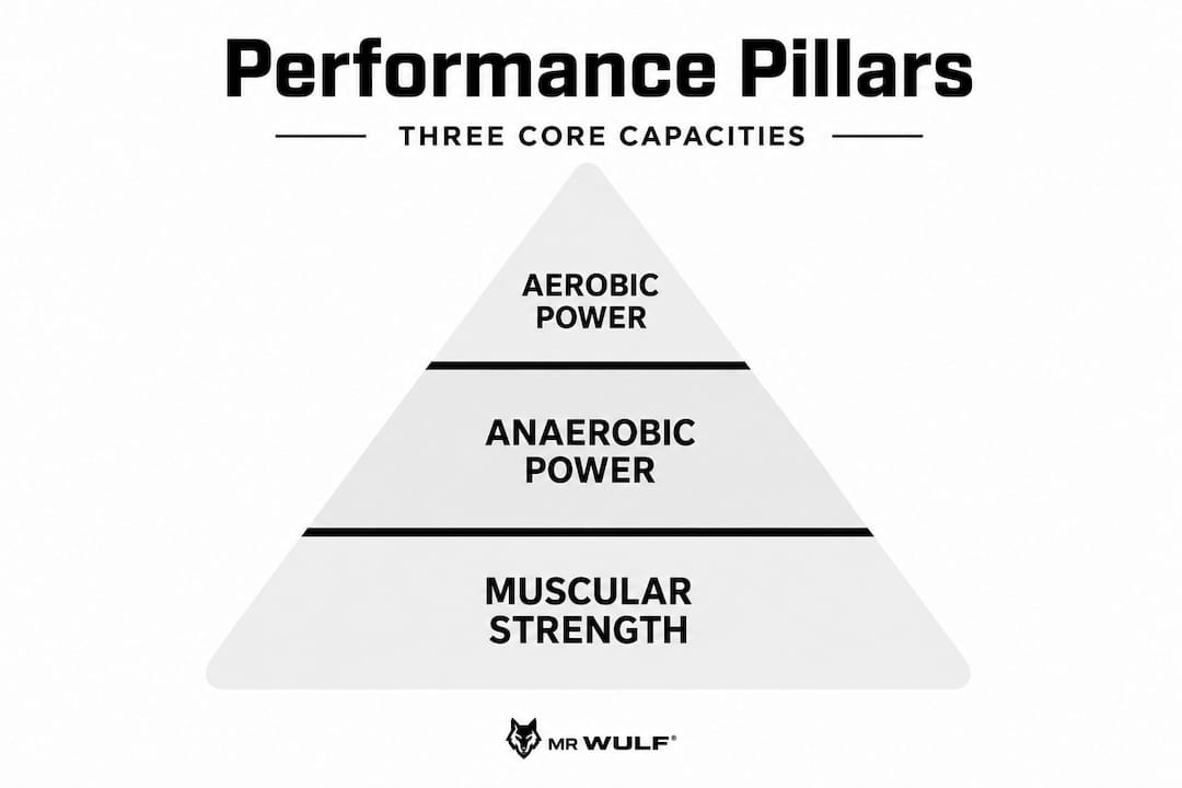 Hierarchy pyramid of core physical performance pillars