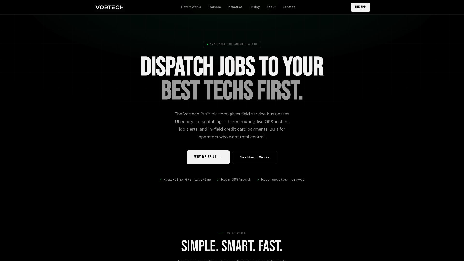 Vortech Pro dispatch platform
