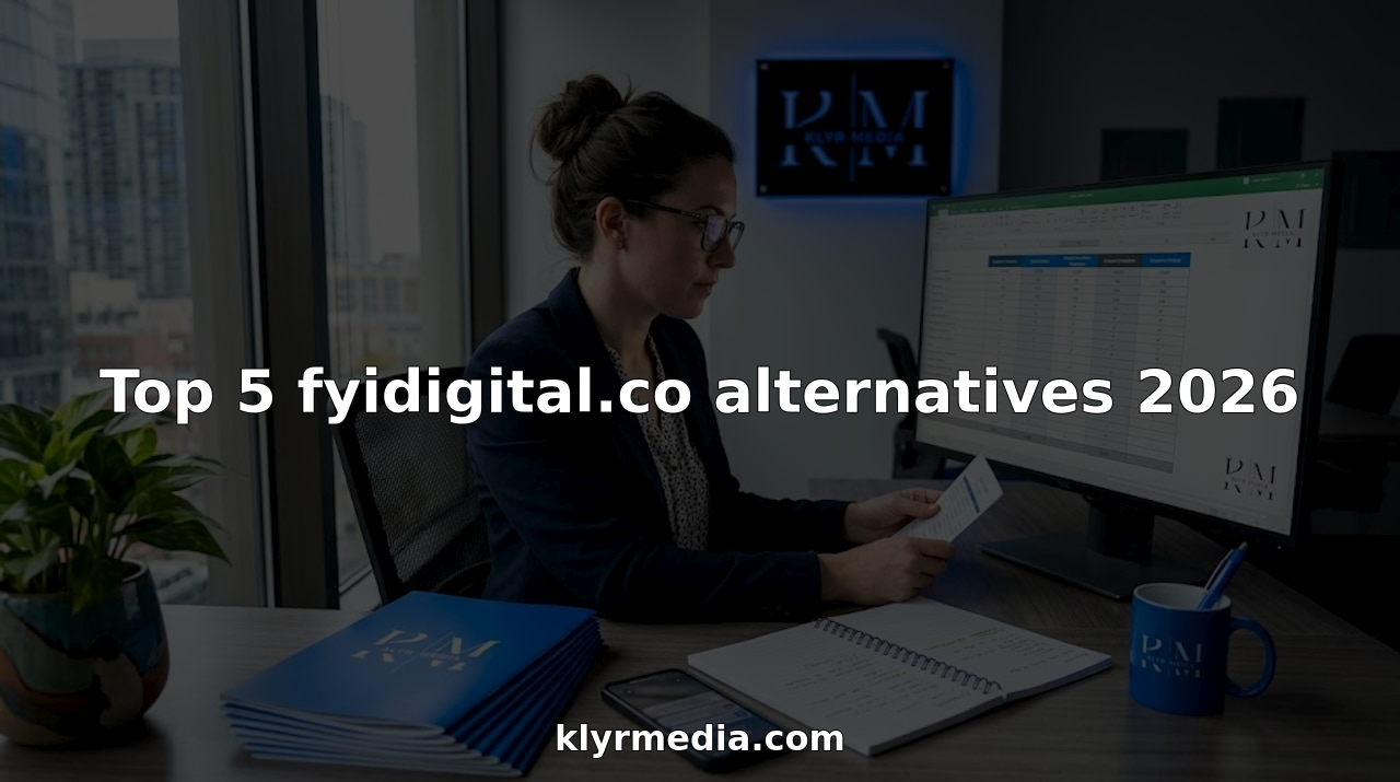 Manager compares digital marketing agencies at desk