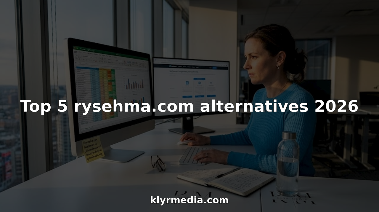 Businesswoman comparing software tools at desk