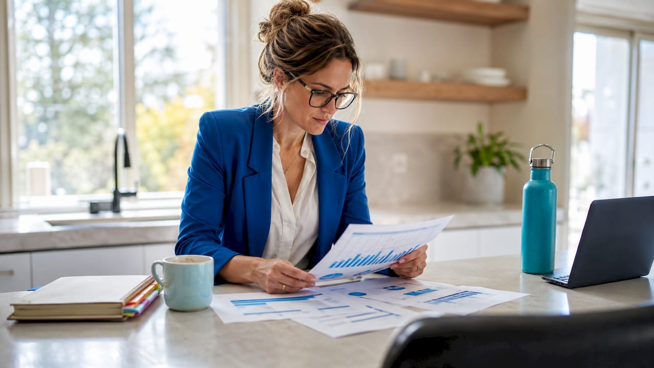Healthcare marketer analyzing multi-location SEO documents