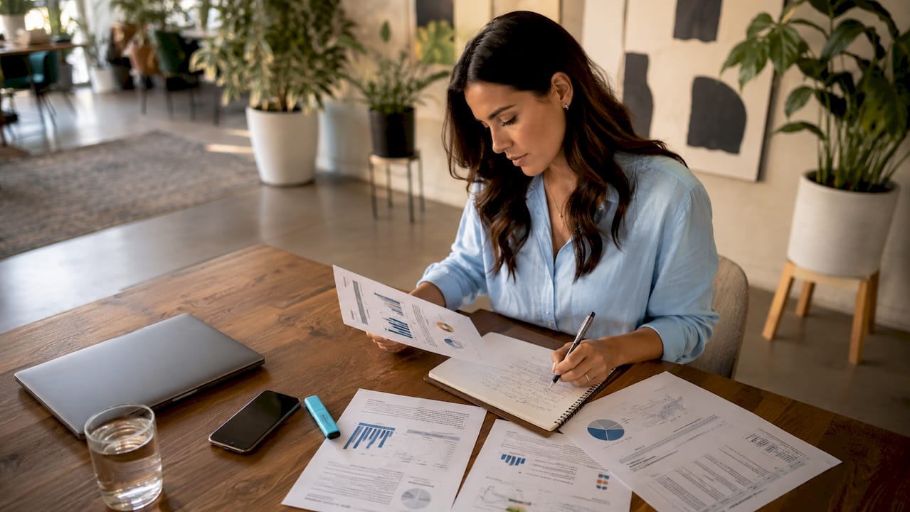 Healthcare marketer reviewing local SEO reports