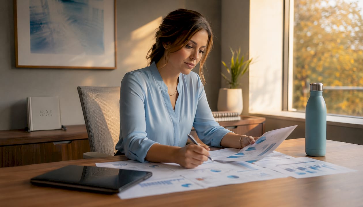 Healthcare professional reviewing search intent data