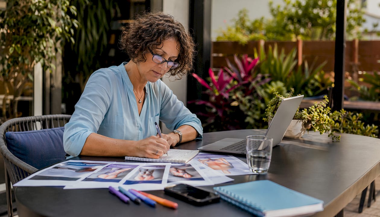 Healthcare marketer planning medical marketing pages