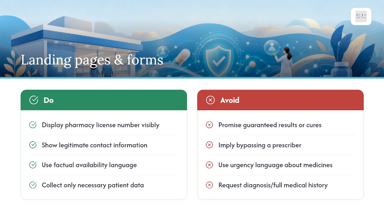 What Do Landing Pages and Ad Forms Need to Include? — overview diagram