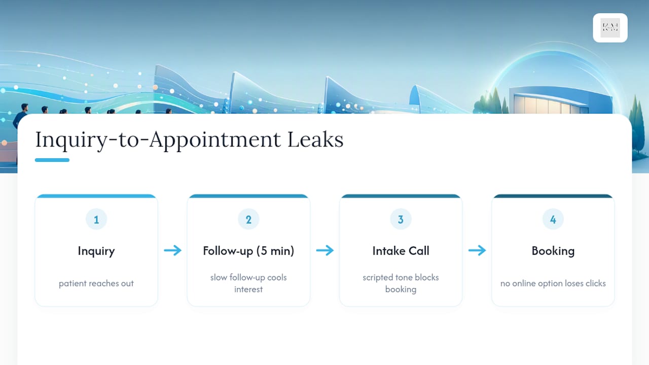Three operational leaks reducing patient conversion