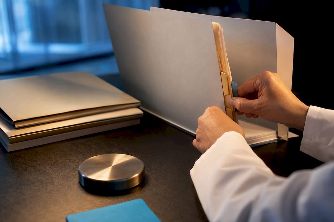 Clinic compliance documents arranged for review