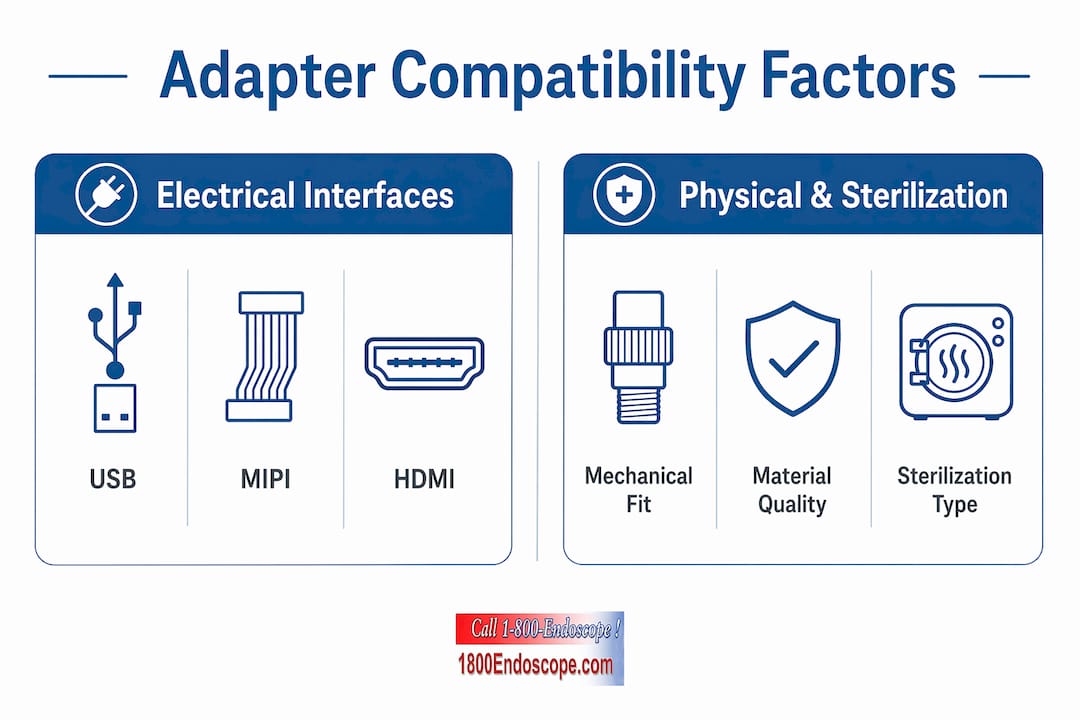 Infographic comparing electrical and physical adapter compatibility