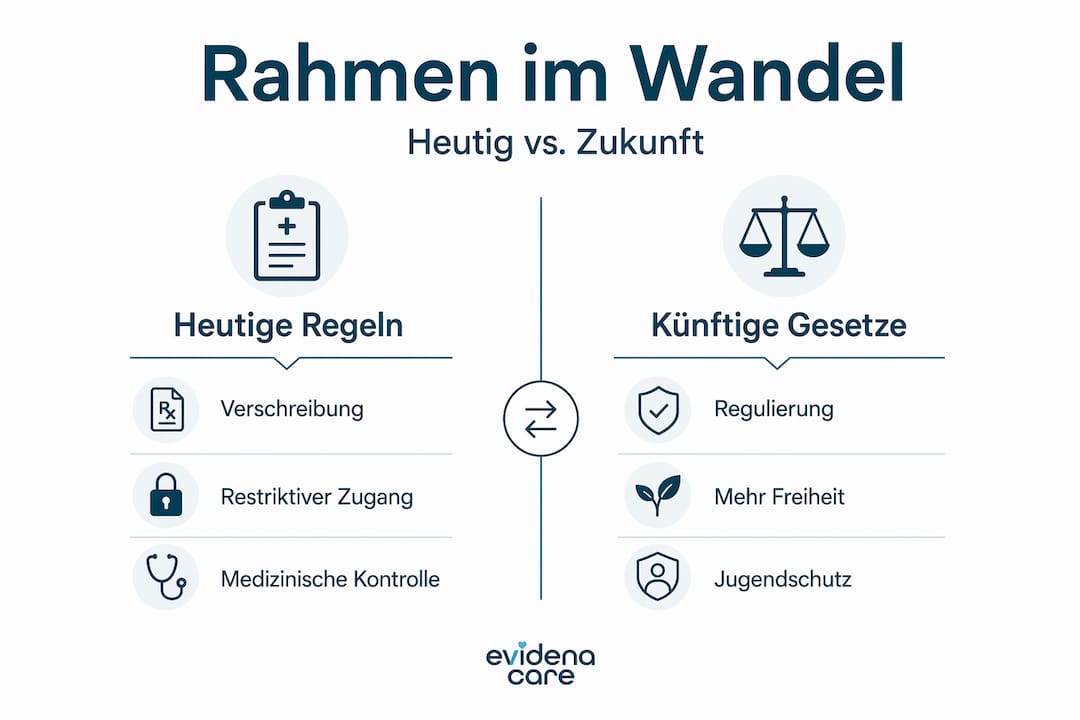 Infografik: Cannabis-Gesetze im Wandel – Ein Überblick über aktuelle und zukünftige Regelungen