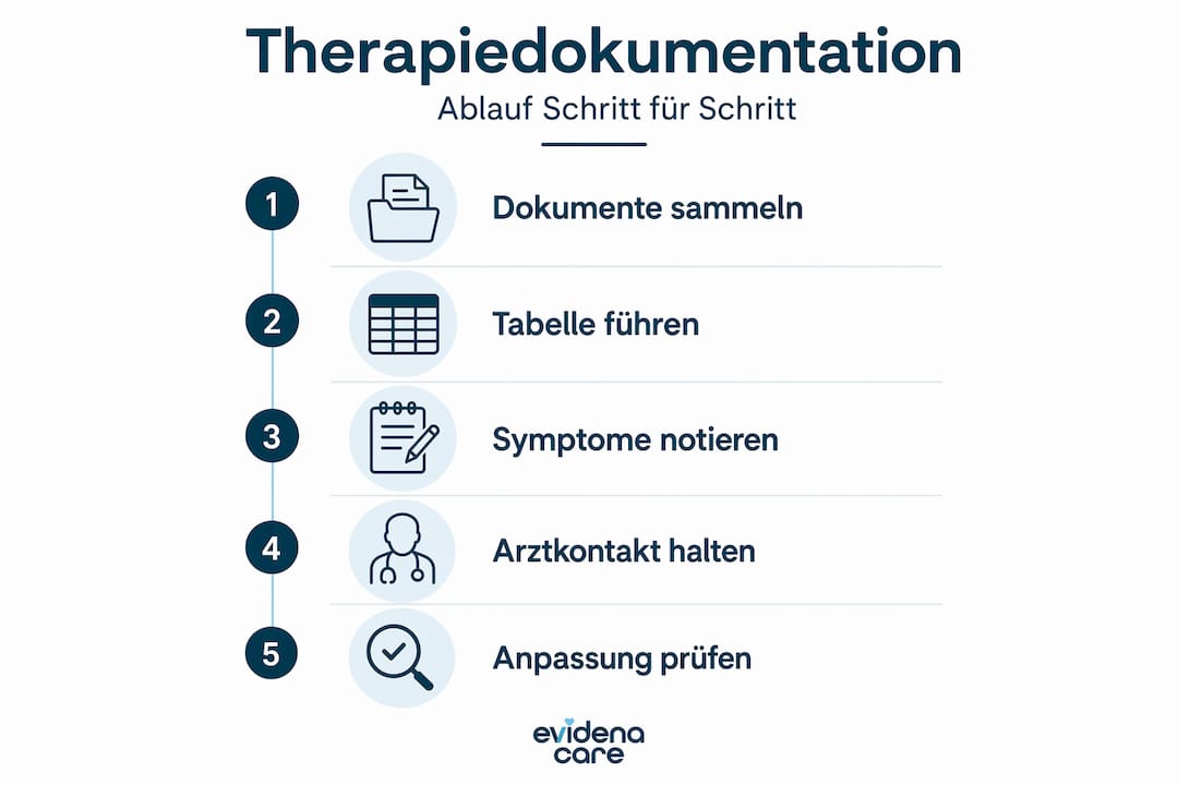 So dokumentieren Sie Therapieverläufe: Eine anschauliche Schritt-für-Schritt-Infografik