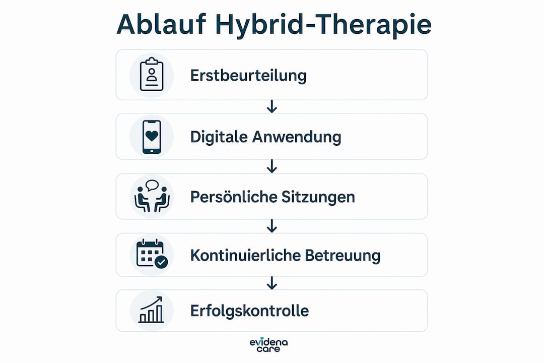 Ablauf einer Hybrid-Therapie – anschaulich erklärt in einer Infografik