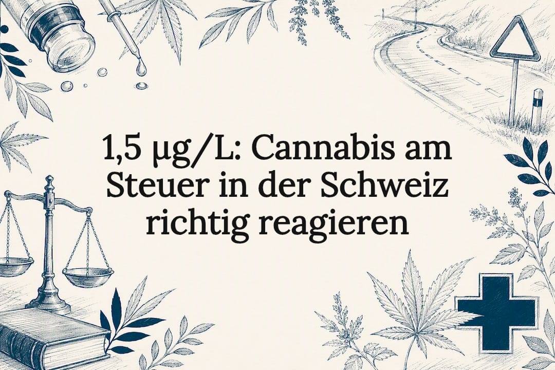 1,5 µg/L: Cannabis am Steuer in der Schweiz richtig reagieren