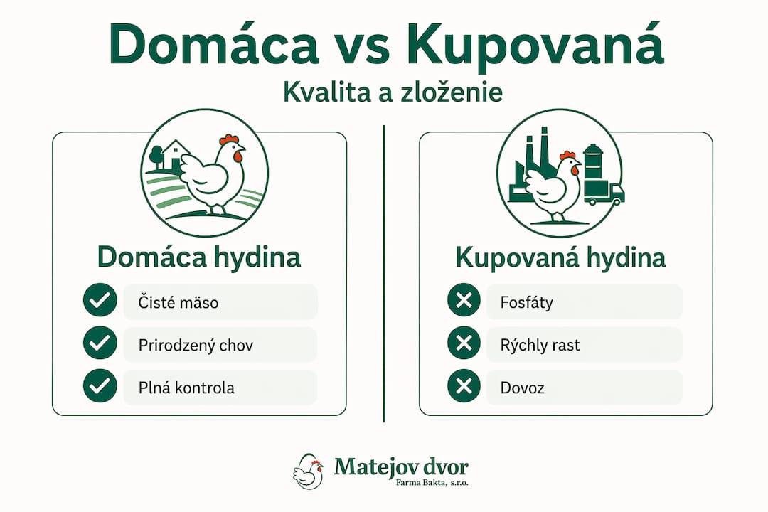 Infografika: porovnanie domáceho kurčaťa s kurčaťom z obchodu