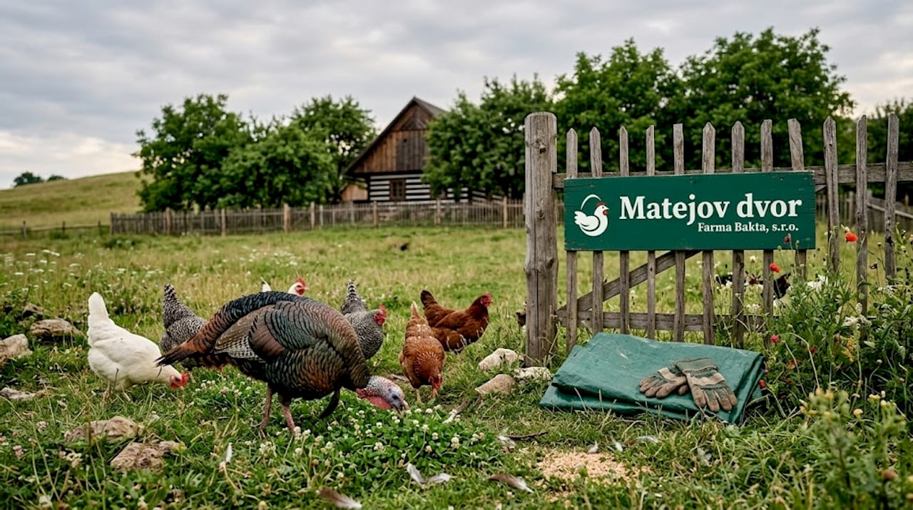 Moriak sa voľne prechádza po farmárskom dvore