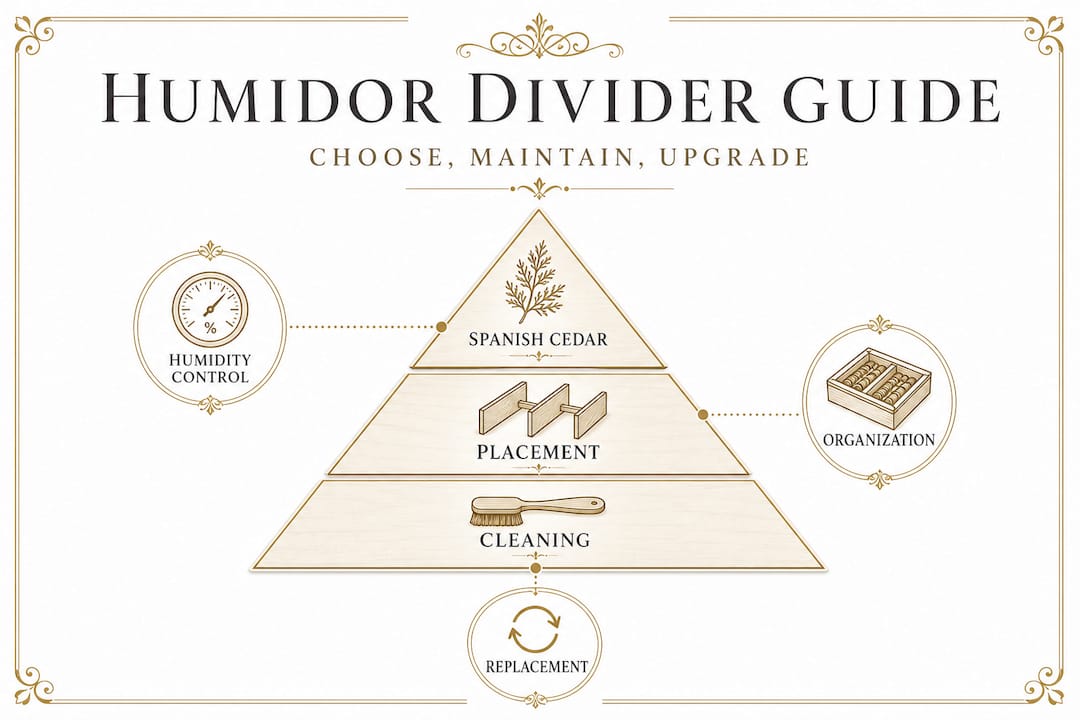 Hierarchy infographic humidor divider types