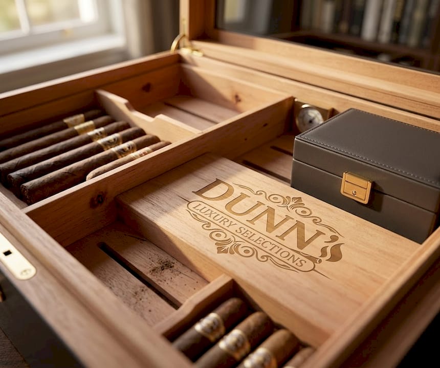 Spanish cedar humidor interior with trays