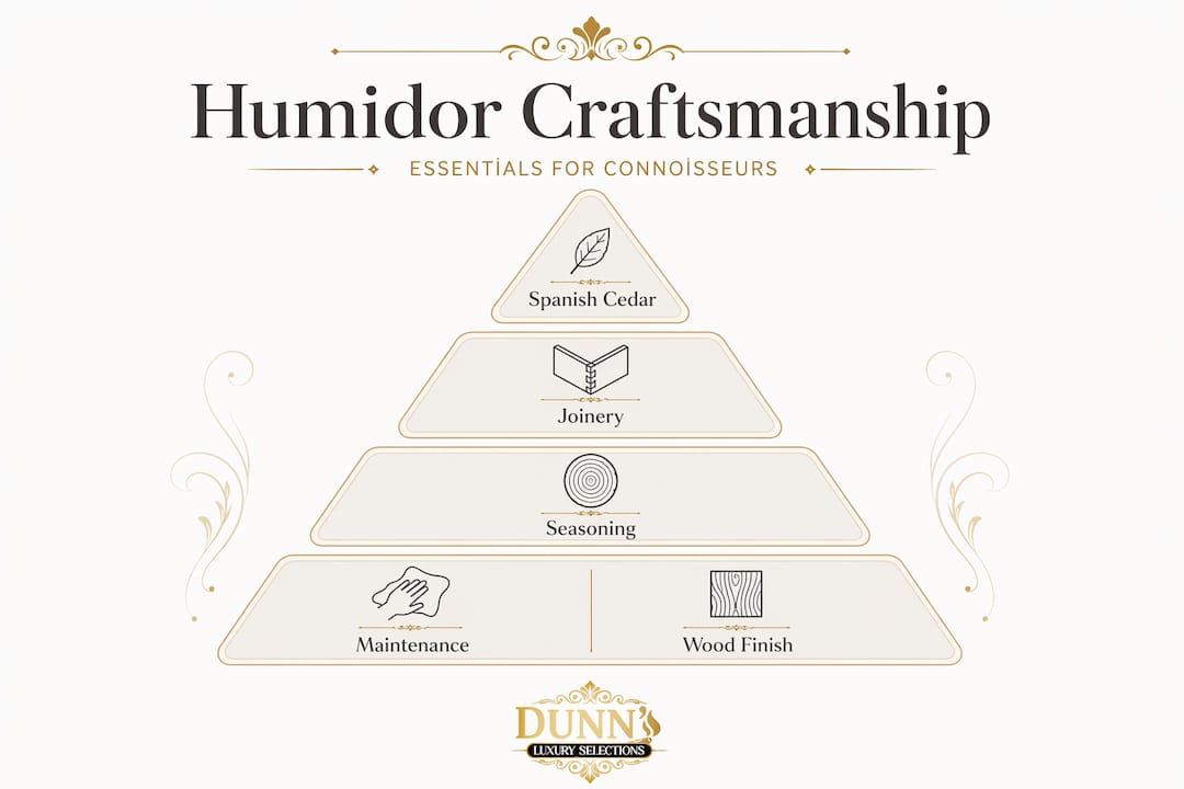 Hierarchy of humidor craftsmanship essentials