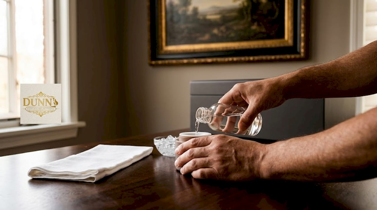 Hands refilling propylene glycol cigar humidifier
