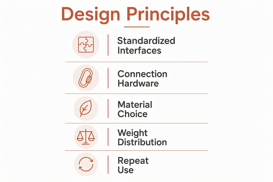 Infographic showing modular furniture design principles