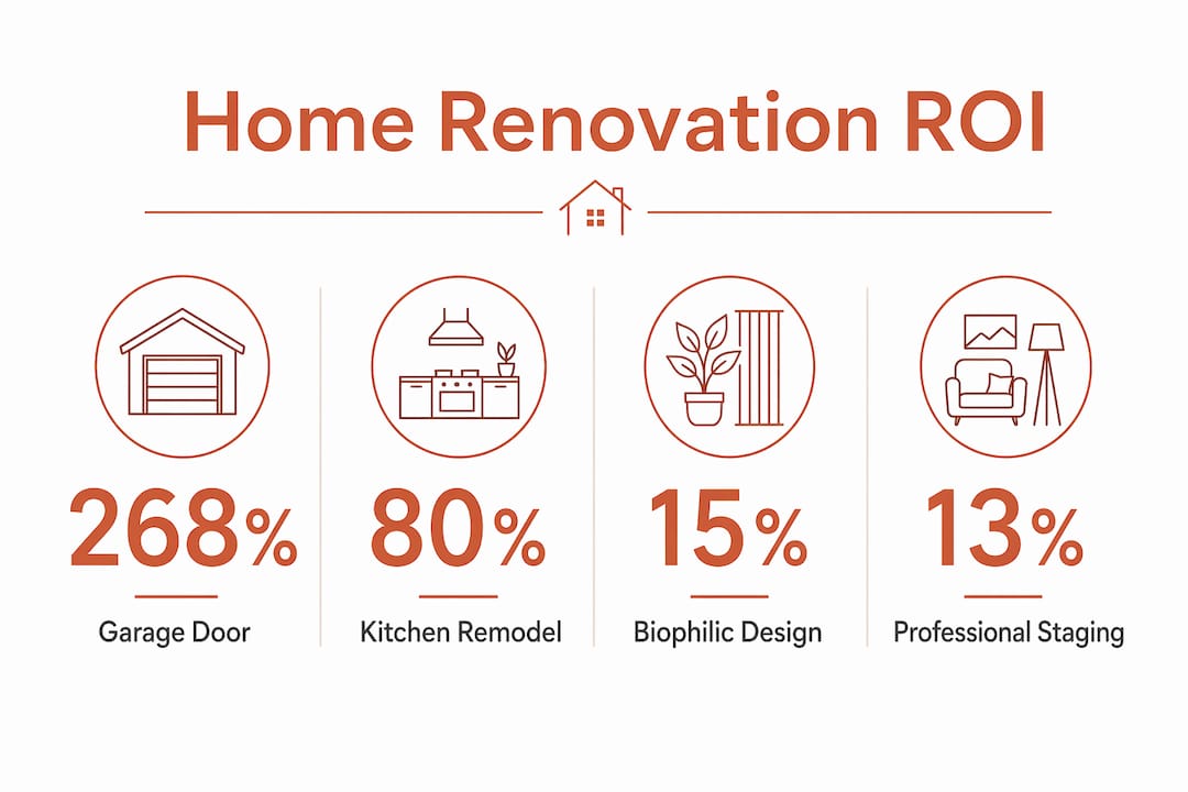 Infographic showing home renovation return on investment stats