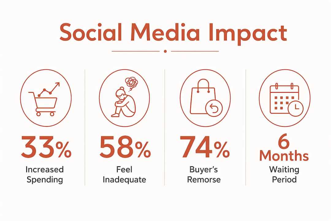 Infographic showing key social media influence statistics