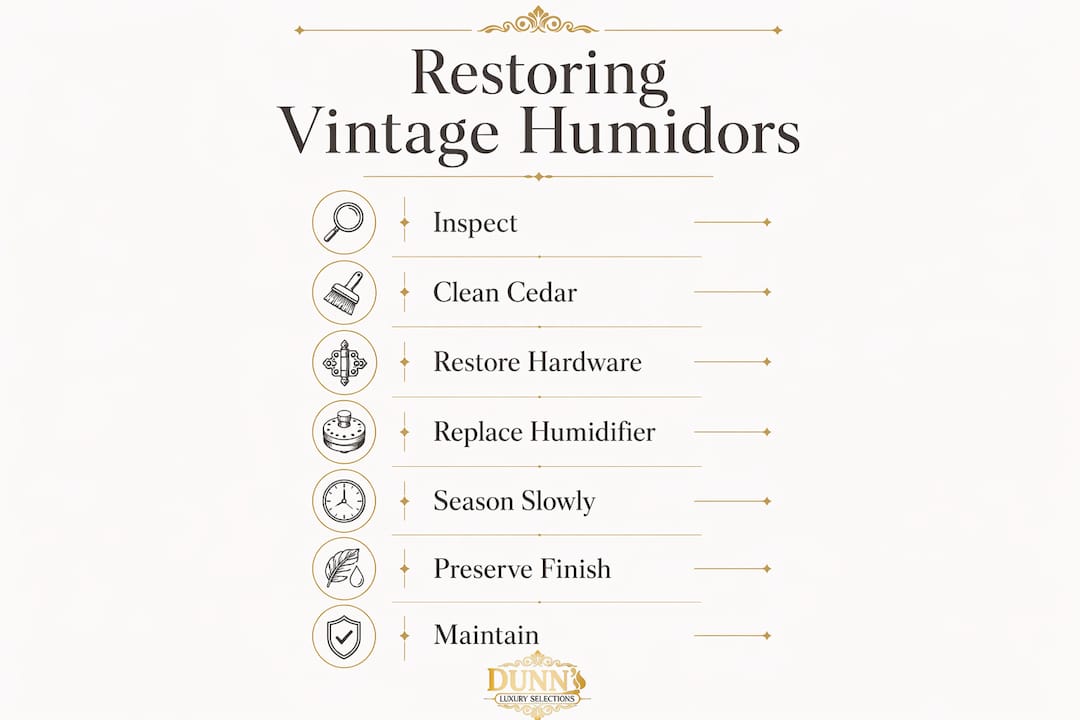 Infographic showing step-by-step restoration process