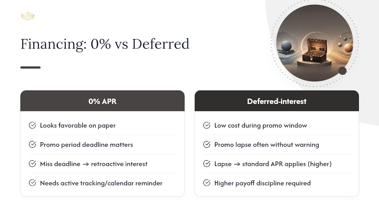Comparison of financing interest types