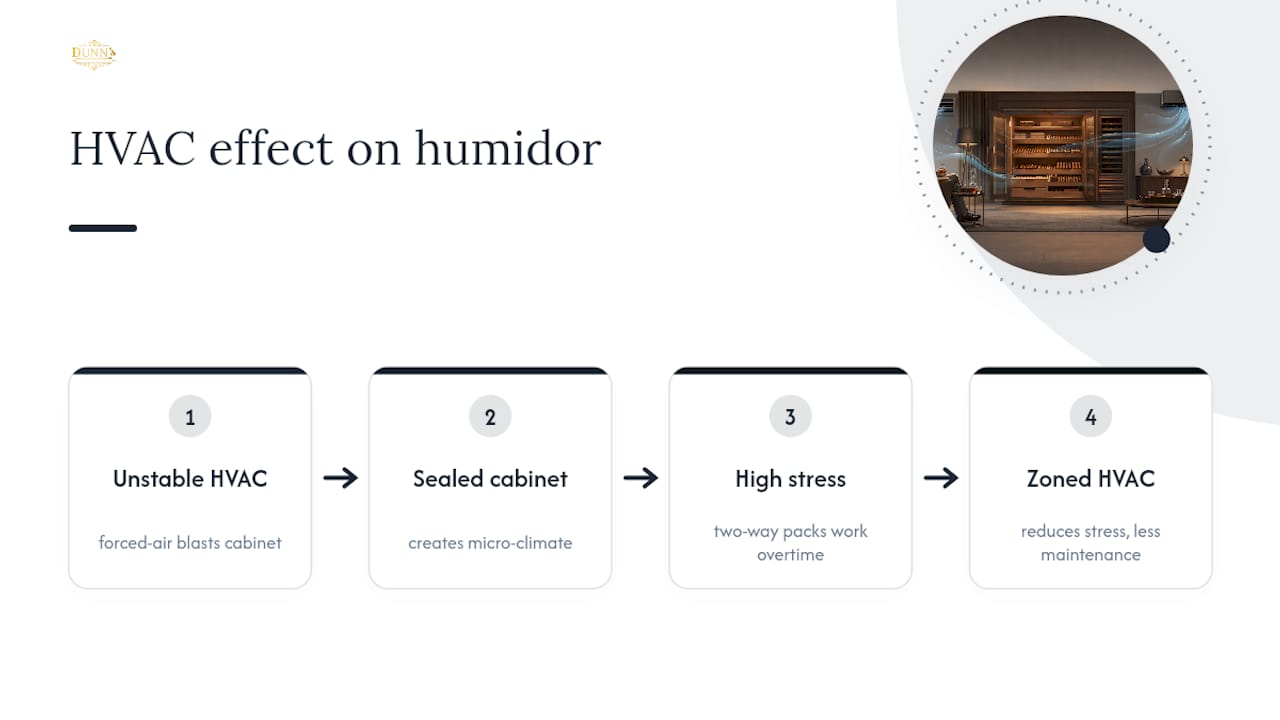 How HVAC zoning reduces humidor pack workload