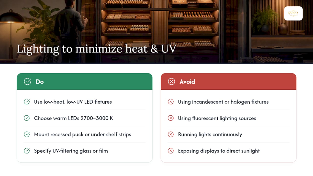 Lighting Design Considerations That Minimize Heat and UV Exposure — overview diagram