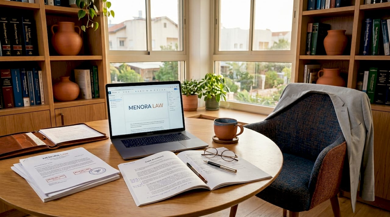 Lawyer reviewing Israeli trust paperwork