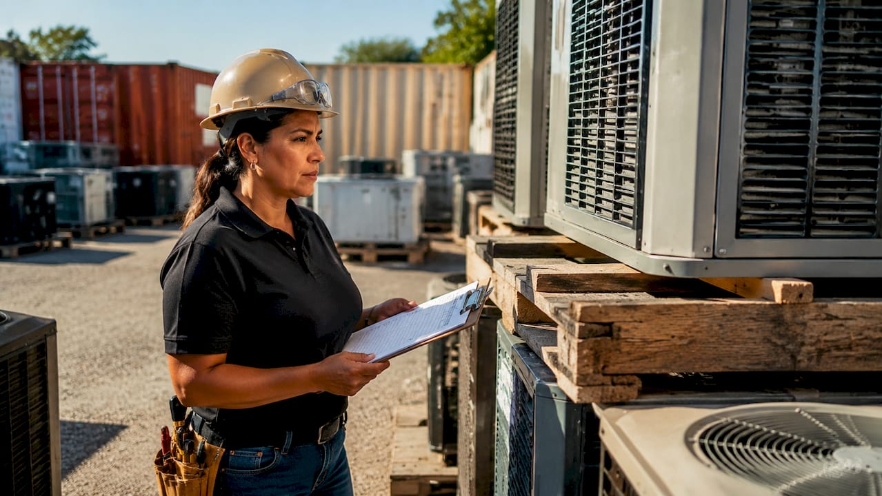 How HVAC Installation Works: A Homeowner's Guide how hvac installation works how hvac installation works 1780566990474 Professional selecting HVAC condenser unit Professional selecting HVAC condenser unit
