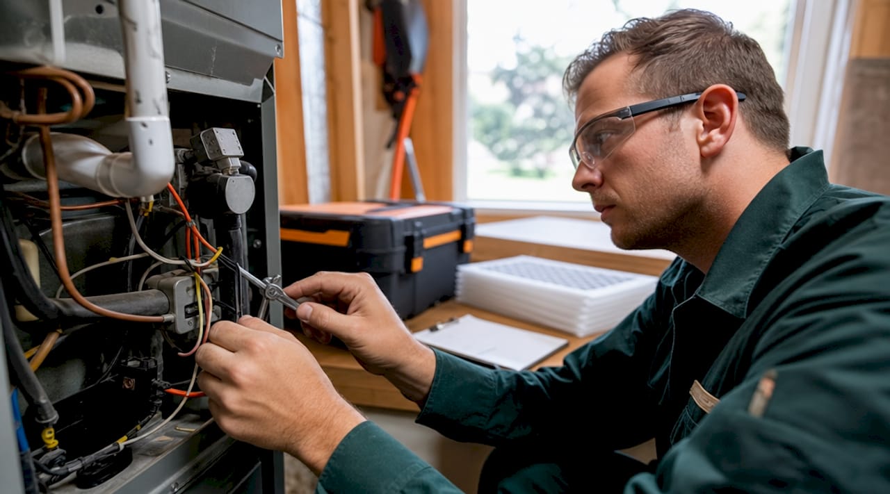 Why HVAC Maintenance Matters for Every Homeowner why hvac maintenance matters why hvac maintenance matters 1780748302718 Technician performing HVAC tune up indoors Technician performing HVAC tune-up indoors
