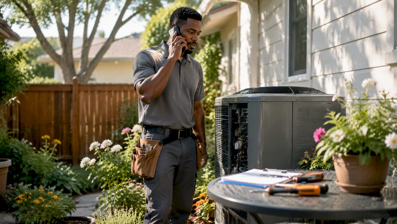 HVAC Service Contract Benefits Every Homeowner Should Know hvac service contract benefits hvac service contract benefits 1780824166058 HVAC technician making priority service call outdoors HVAC technician making priority service call outdoors