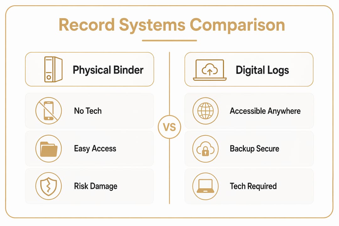 How to Organize HVAC Maintenance Records at Home hvac maintenance records organize hvac maintenance records organize 1781325094417 Infographic comparing physical and digital HVAC record systems Infographic comparing physical and digital HVAC record systems