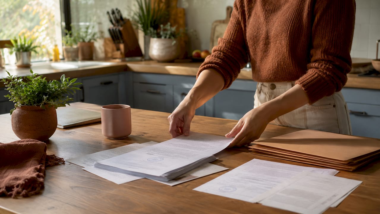 Client scanning legal documents for consultation