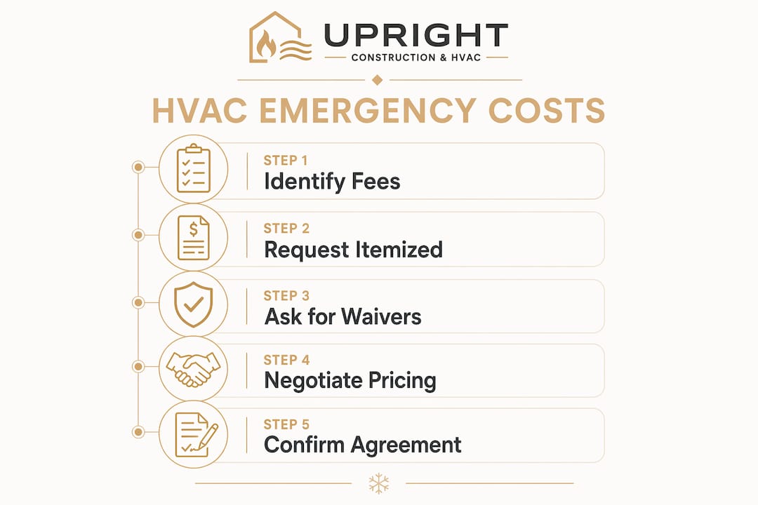 Infographic detailing steps to negotiate HVAC costs