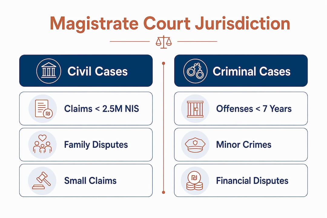 Infographic illustrating Magistrate Court jurisdiction areas