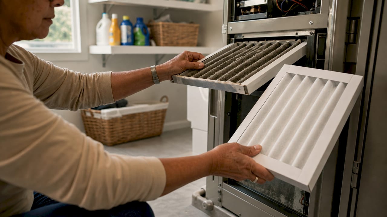 Why HVAC Systems Fail Early: Causes and Prevention why hvac systems fail early why hvac systems fail early 1782205639101 Hands replacing dirty HVAC air filter Hands replacing dirty HVAC air filter
