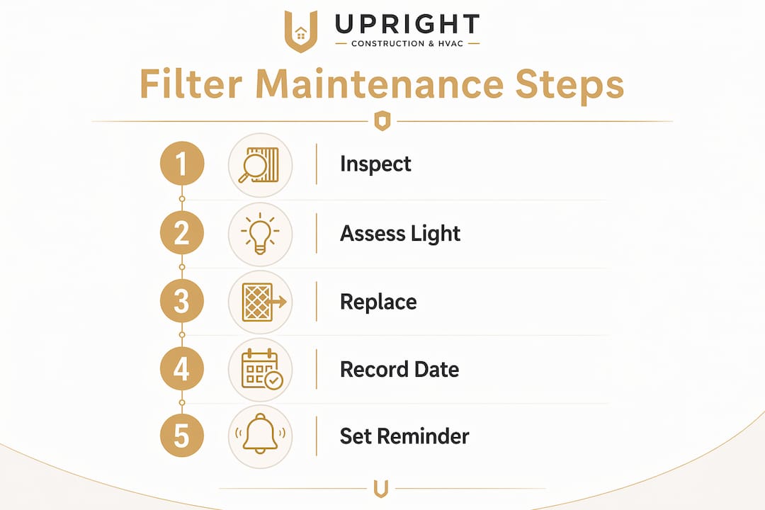 The Real Role of Air Filter in HVAC Systems role of air filter in hvac role of air filter in hvac 1783231734873 Infographic showing HVAC air filter maintenance steps Infographic showing HVAC air filter maintenance steps