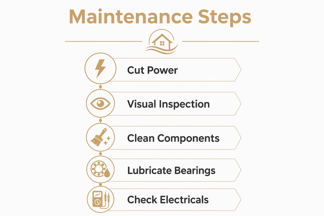 HVAC Blower Motor Maintenance: A Homeowner's Guide hvac blower motor maintenance hvac blower motor maintenance 1783493427831 Infographic showing HVAC blower motor maintenance steps Infographic showing HVAC blower motor maintenance steps
