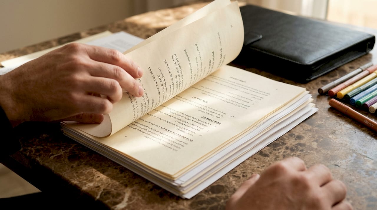Israeli Copyright Law Basics Explained: A 2026 Guide 2 Close-up on hands holding Israeli copyright documents