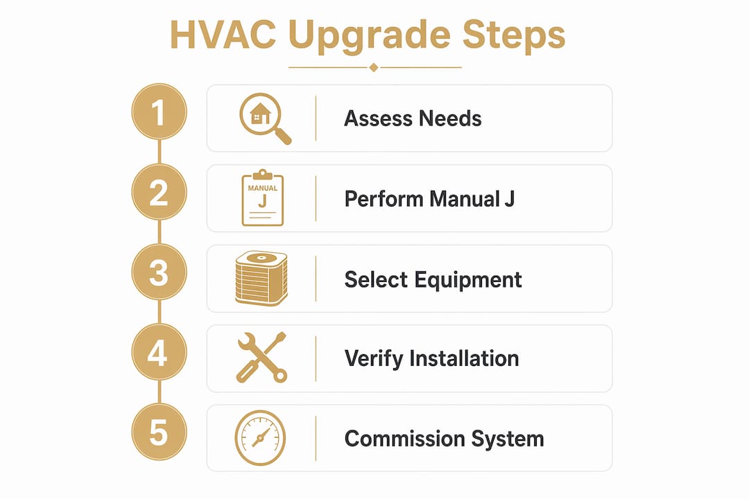 HVAC System Upgrade Planning: A 2026 Homeowner's Guide hvac system upgrade planning hvac system upgrade planning 1784278585975 Infographic outlining key steps in HVAC upgrade planning Infographic outlining key steps in HVAC upgrade planning