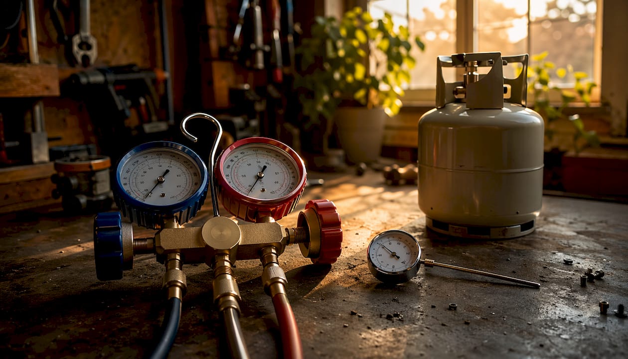 AC Coolant Recharge Explained: A Car Owner's 2026 Guide what is ac coolant recharge what is ac coolant recharge 1784373414091 Close up of AC refrigerant gauge and tools Close-up of AC refrigerant gauge and tools
