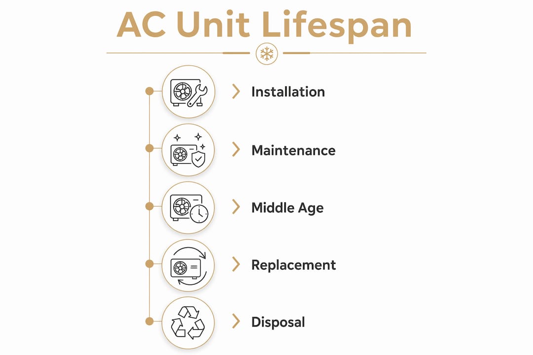 AC Unit Age Limit: What Every Homeowner Should Know what is ac unit age limit what is ac unit age limit 1784481550366 Infographic showing AC unit lifespan stages and care Infographic showing AC unit lifespan stages and care