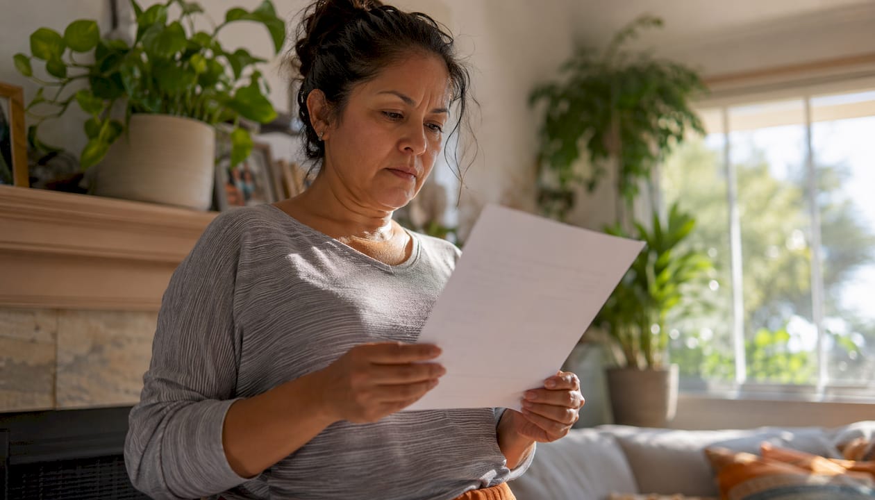 Homeowner reviewing HVAC service options