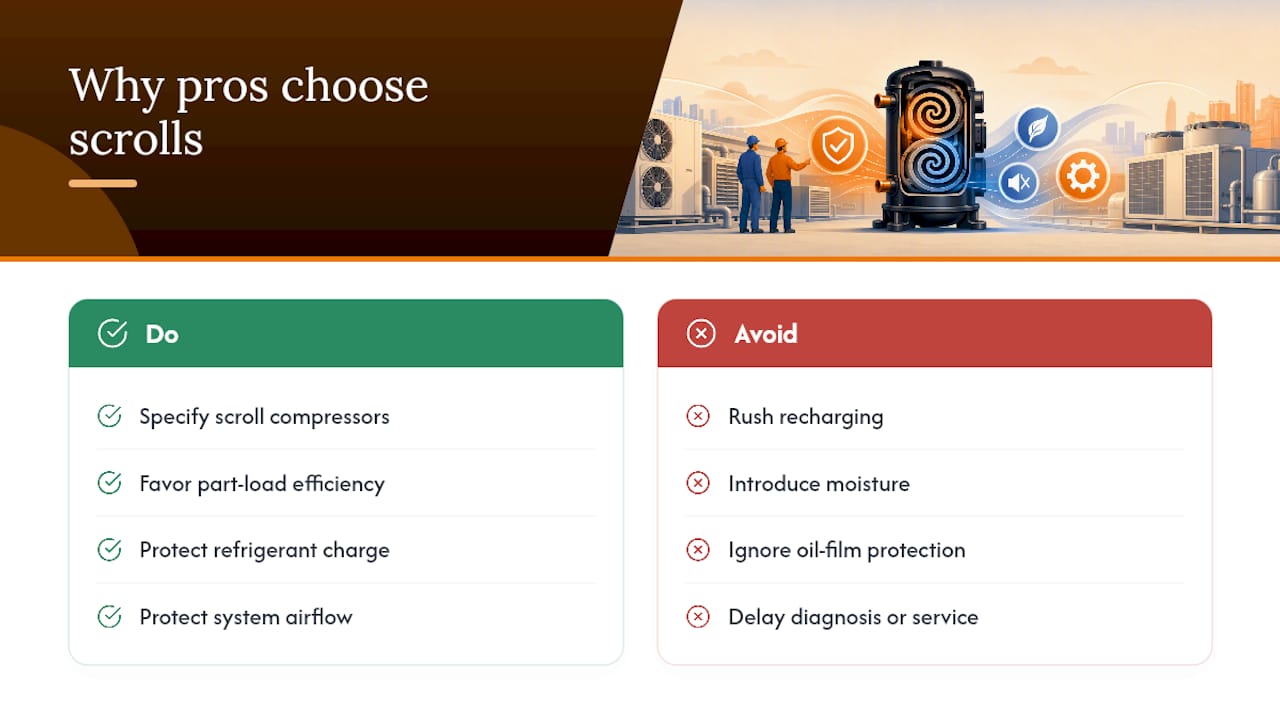 Why HVAC Pros Reach for Scroll Compressors First — overview diagram