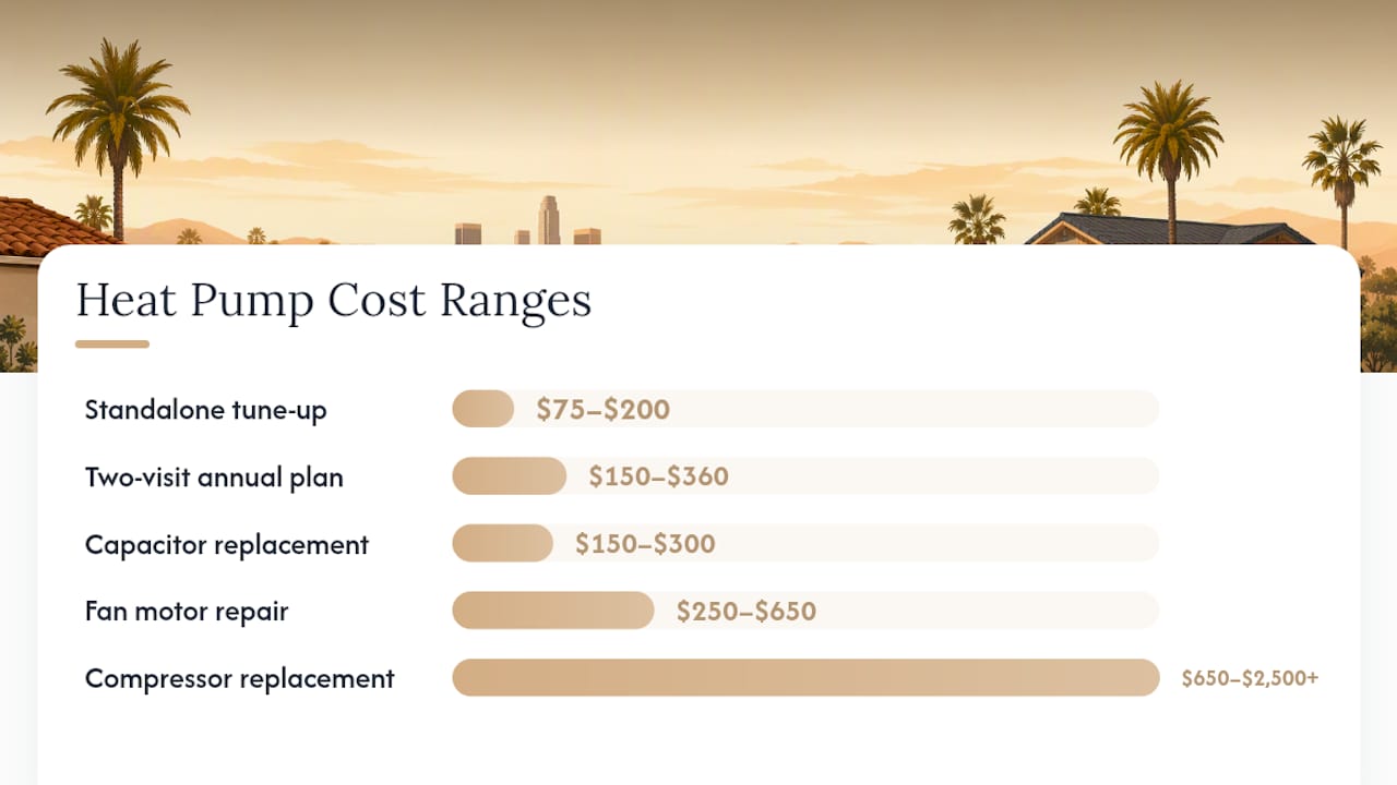 Heat Pump Maintenance Cost Breakdown by Service Type — overview diagram