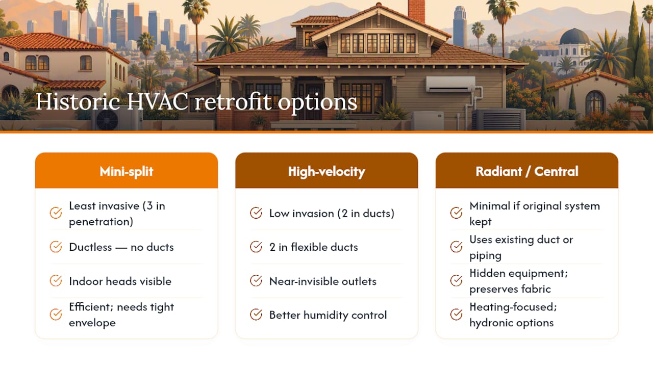 Historic Home HVAC Options That Protect Original Materials — overview diagram